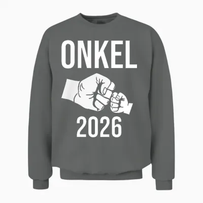 Befördert Zur Onkel 2026, Ich Werde Onkel 2026, Uncle 2026 Unisex Sweatshirt - Graphite Heather