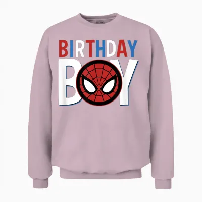 Marvel Avengers Classic Spider-Man Birthday Boy Unisex Sweatshirt - Light Pink