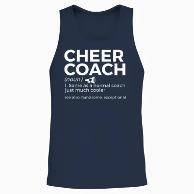Lustiger Cheer Coach Definition Cheerleading Unisex Tank Top - Navy