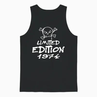 Limited Edition 1974 Birthday 1974 Born Unisex Tank Top - Black