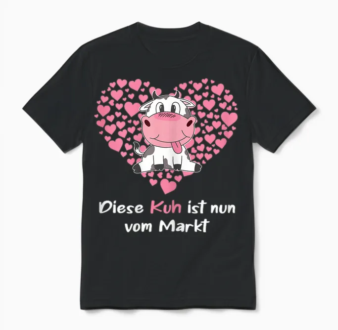 Damen Landwirtin Braut Outfit Mit Kuh Jga Unisex T-Shirt in Black