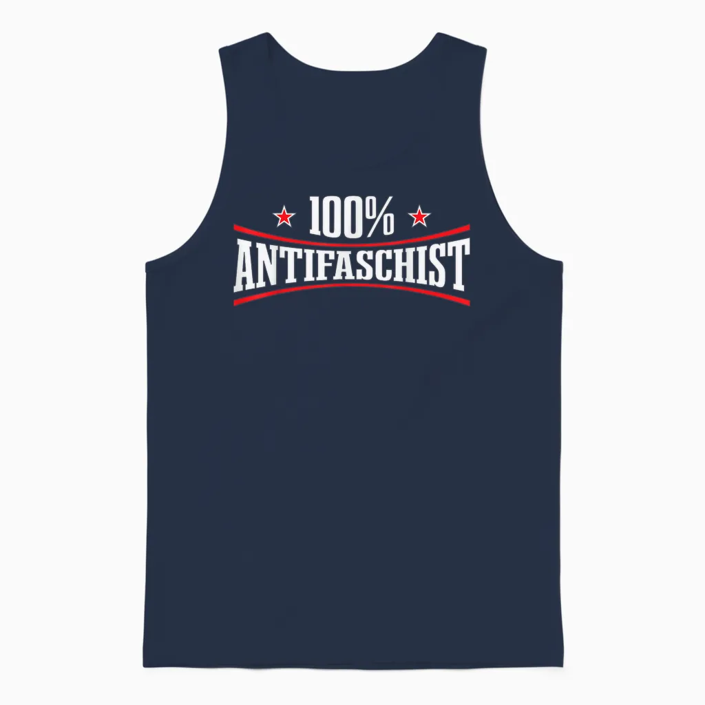 Anti-Racism Human Right Punk T-Shirt, Black Unisex Tank Top in Navy
