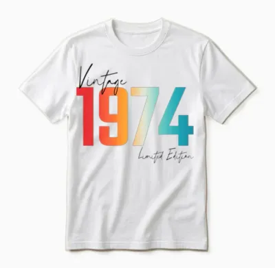 Vintage 1972 Limited Edition Unisex T-Shirt - White