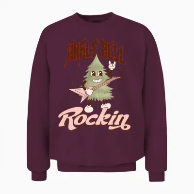 Rockin Disco-Themed Santa Funky Santa Disco Ball R Unisex Sweatshirt - Maroon