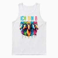 Ich Bin 8 Geburtstag Pferde Mädchen Pferd 8 Jahre Unisex Tank Top in White - 1
