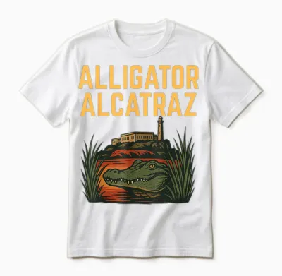 Alligator Alcatraz Unisex T-Shirt - White