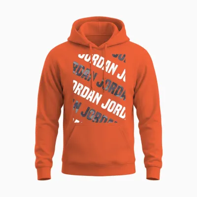 Diagonal Jordan Pattern Design Gift Grey Camouflage Print Unisex Hoodie - Orange