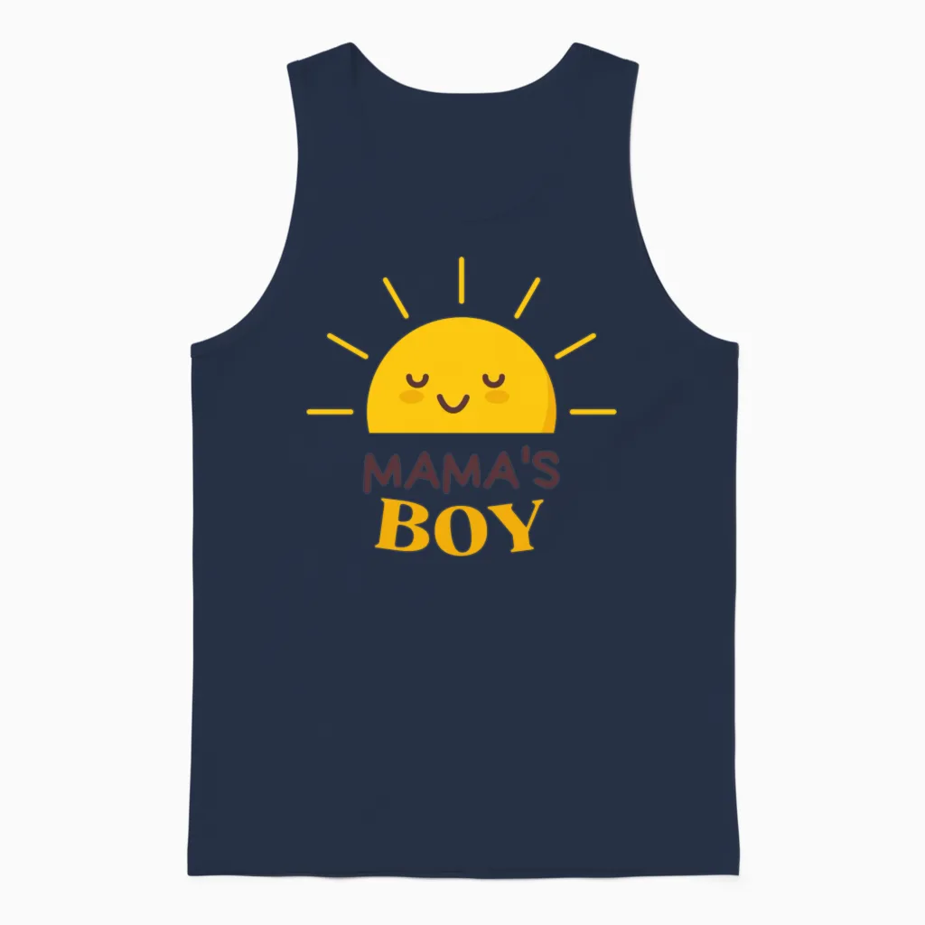 Mamas Boy - Mom Unisex Tank Top in Navy