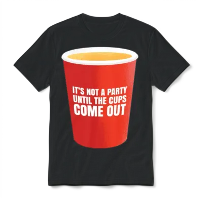 Funny Beer Pong King Beer Pong Party Unisex T-Shirt - Black