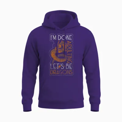 Dragon Black Chinese Dragon Unisex Hoodie - Purple