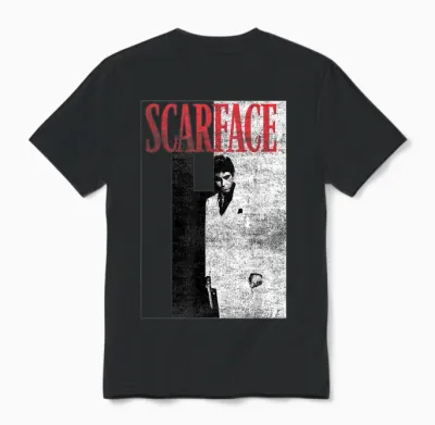 Scarface Distressed Movie Poster Photo Unisex T-Shirt - Black