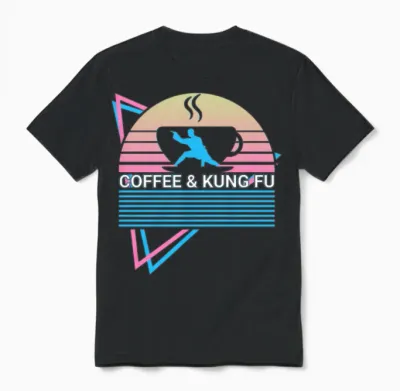 Kung Fu Retro Unisex T-Shirt - Black