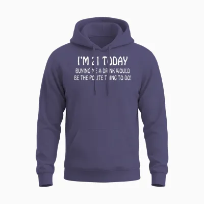 21st Birthday Unisex Hoodie - Heather Sport Dark Navy