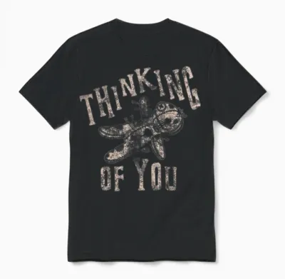 Thinking of You Funny Unisex T-Shirt - Black