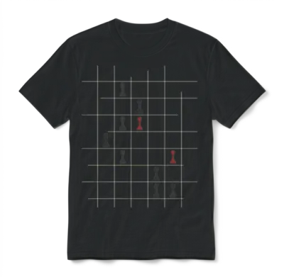Chess Game Unisex T-Shirt - Black