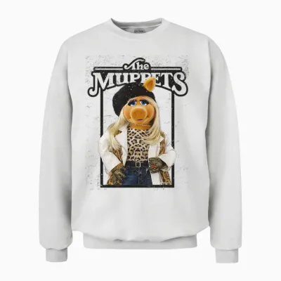 The Muppets Miss Piggy T-Shirt, White Unisex Sweatshirt - White