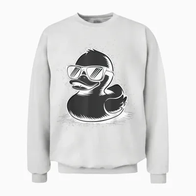 Canard Avec Des Lunettes De Soleil Unisex Sweatshirt - White
