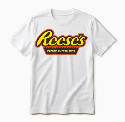 Reese's Peanut Butter Cups Iconic Classic Logo Unisex T-Shirt - White