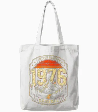 50. Geburtstag Mann Frau 50 Jahre 1976 Deko Geschenk Lustig Tote Bags - White