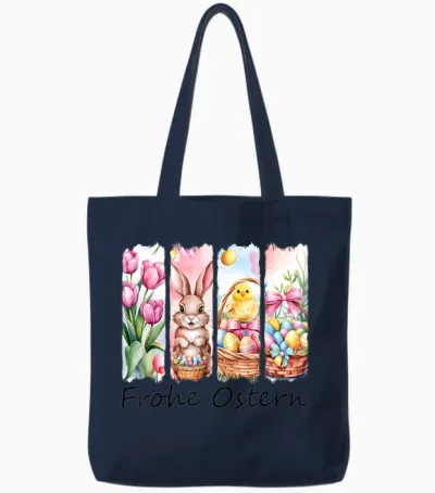 Ostergeschenke Ostern Outfit Osteroutfit Damen Mädchen Tote Bags - Navy