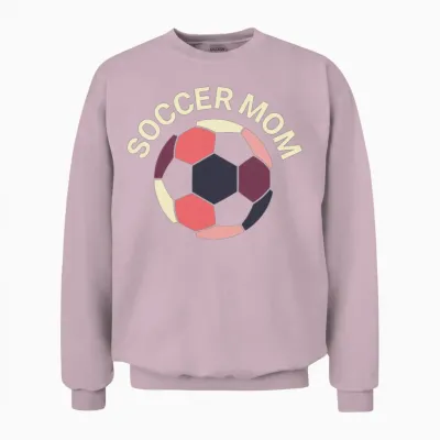 Soccer Mom | Retro Style Unisex Sweatshirt - Light Pink