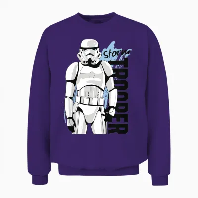 Kids Star Wars Storm Trooper T-Shirt, White, 2 Unisex Sweatshirt - Purple