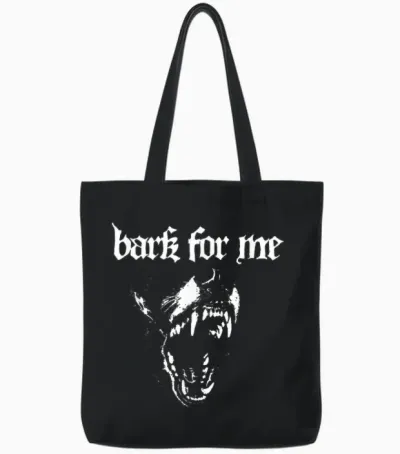 Blackletter Aesthetic Trendy Tote Bags - Black