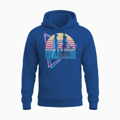 Wedding Officiant Retro Unisex Hoodie - Royal