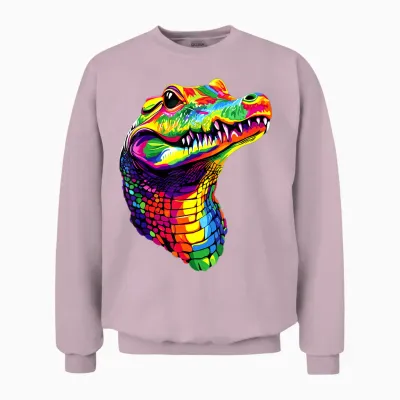 Crocodile Alligator Reptiles Alligators Crocodiles Unisex Sweatshirt - Light Pink
