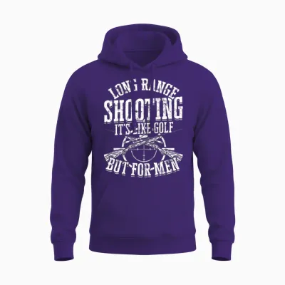 Long Range Shooting Range Gun Shooter Sniper Unisex Hoodie - Purple