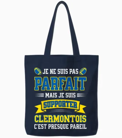 Pas Parfait Supporter Rugby Humour Clermont-Ferrand Rugbyman Tote Bags - Navy