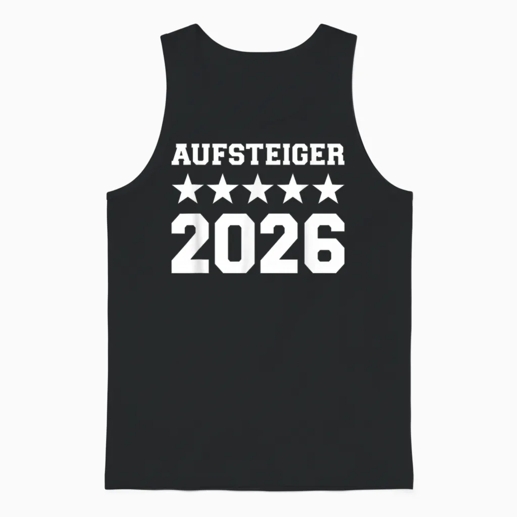Aufsteiger 2026 Aufstieg Meister Unisex Tank Top in Black