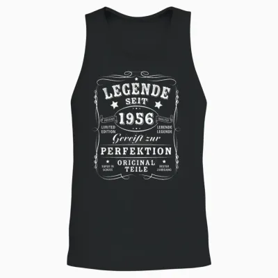 1956 Birthday Man 70th Decoration Funny 70s 70th Birthday Unisex Tank Top - Black