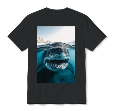 Mega Shark Close-Up Encounter Unisex T-Shirt - Black