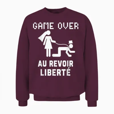 Funny Evg Goodbye Liberte Soiree Humour Unisex Sweatshirt - Maroon