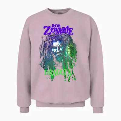 Rob Zombie Dragula T-Shirt, Black Unisex Sweatshirt - Light Pink