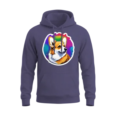Corgi Dog Dogs Corgi Unisex Hoodie - Heather Sport Dark Navy