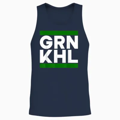 Green Kohl North Germany Kohlfahrt Norden Vegetarian T-Shirt, Black Unisex Tank Top - Navy