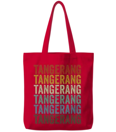 Tangerang Indonesia Retro Vintage Tote Bags - Red