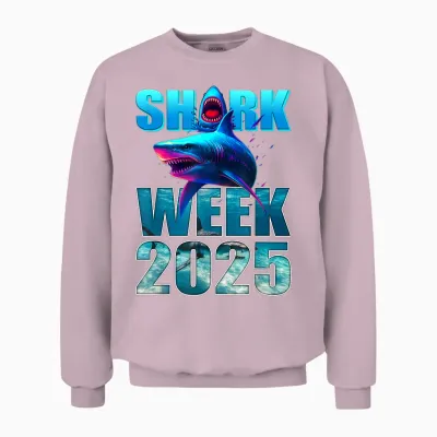 Funny Shark Lover 2025 – Ocean Conservation Week Unisex Sweatshirt - Light Pink