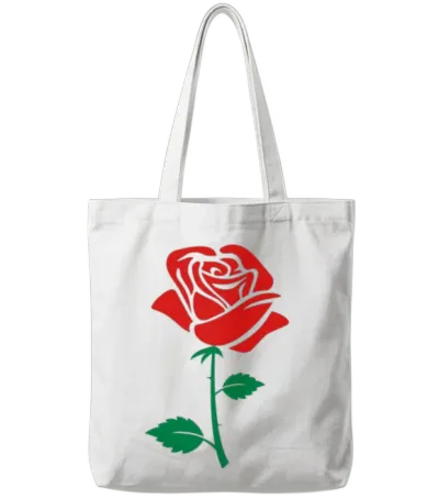 Rose Tote Bags - White