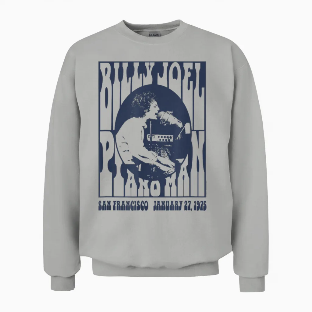 Billy Joel - Piano Man, 1975 Unisex Sweatshirt in Ash