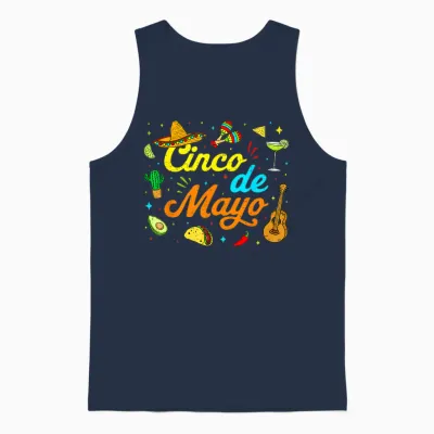 Cinco De Mayo Mexican Party 5 De Mayo Fiesta Men Women Unisex Tank Top - Navy