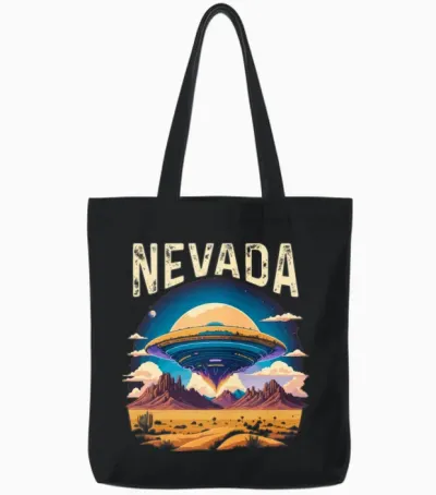 Area 51 Tote Bags - Black