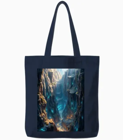 Celestial Sapphire Canyon Tote Bags - Navy