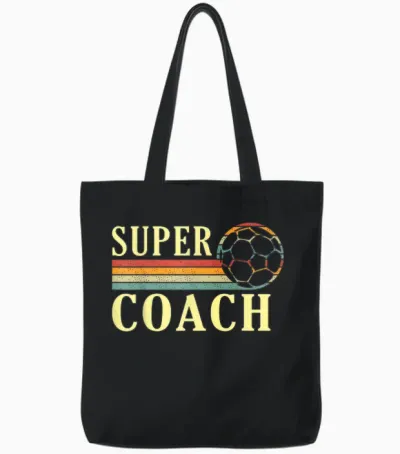 Super Coach Hand Handball Handball France Funny Tote Bags - Black