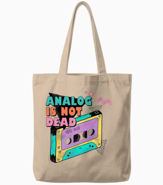 Retro Fashion Tote Bags in Natural