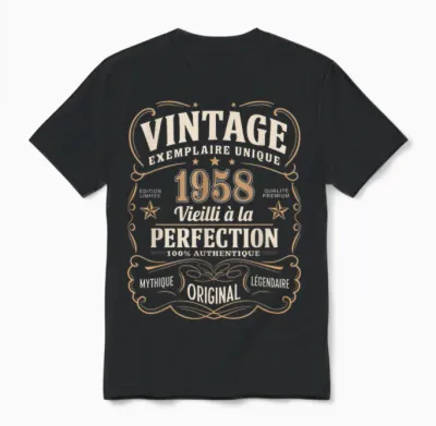 67 Years Man 1958 Birthday T Shirt 67 Years Man 1958 T-Shirt, Black, S Unisex T-Shirt - Black