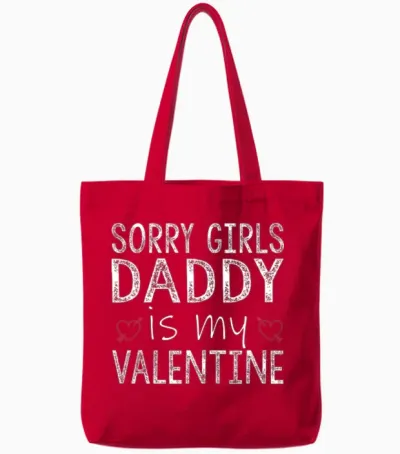 Valentines Day, Valentine Retro Tote Bags - Red