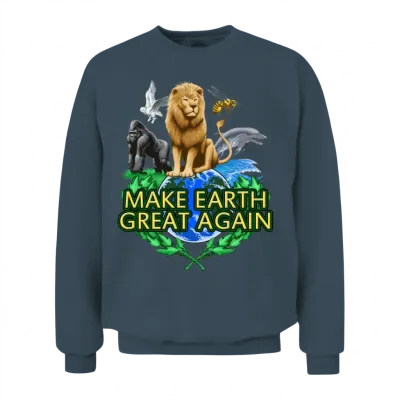 Mega - Make Earth Great Again Unisex Sweatshirt - Dark Heather
